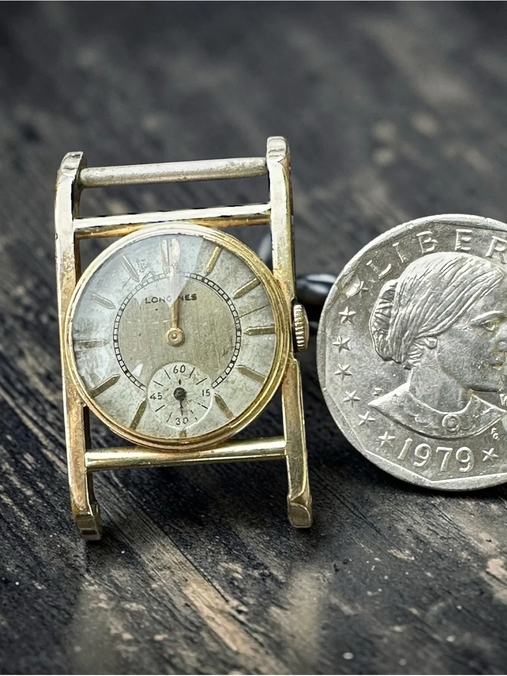 Vintage Longines 14K Gold Filled Watch Head - For Parts or Repair
